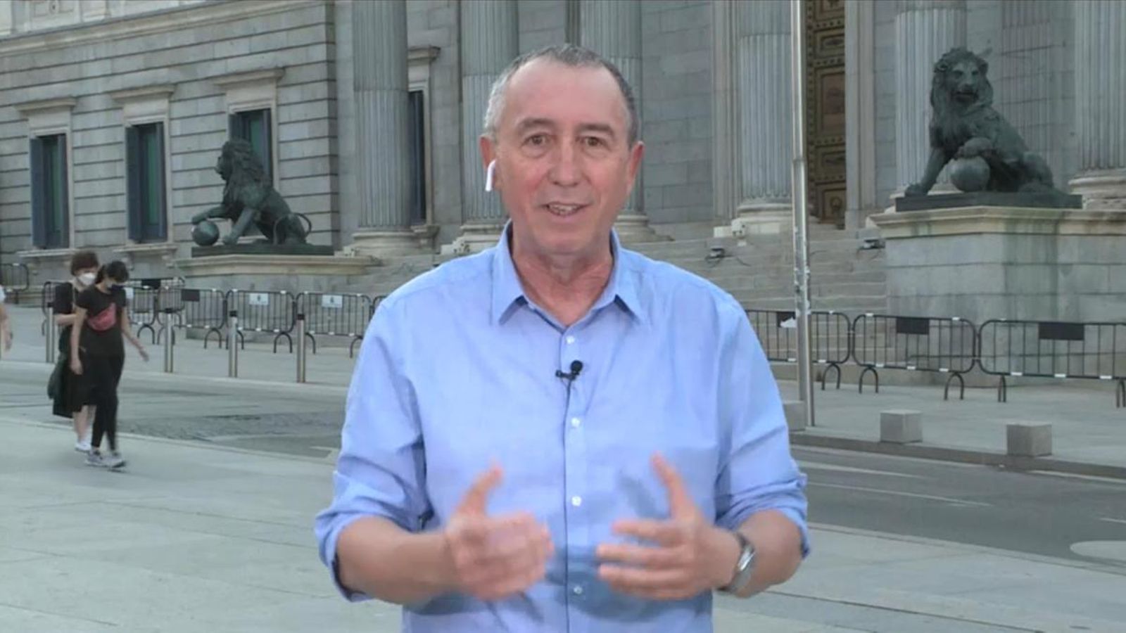 El diputat de Compromís al Congrés Joan Baldoví durant l'entrevista en l'informatiu Les Notícies de la Nit