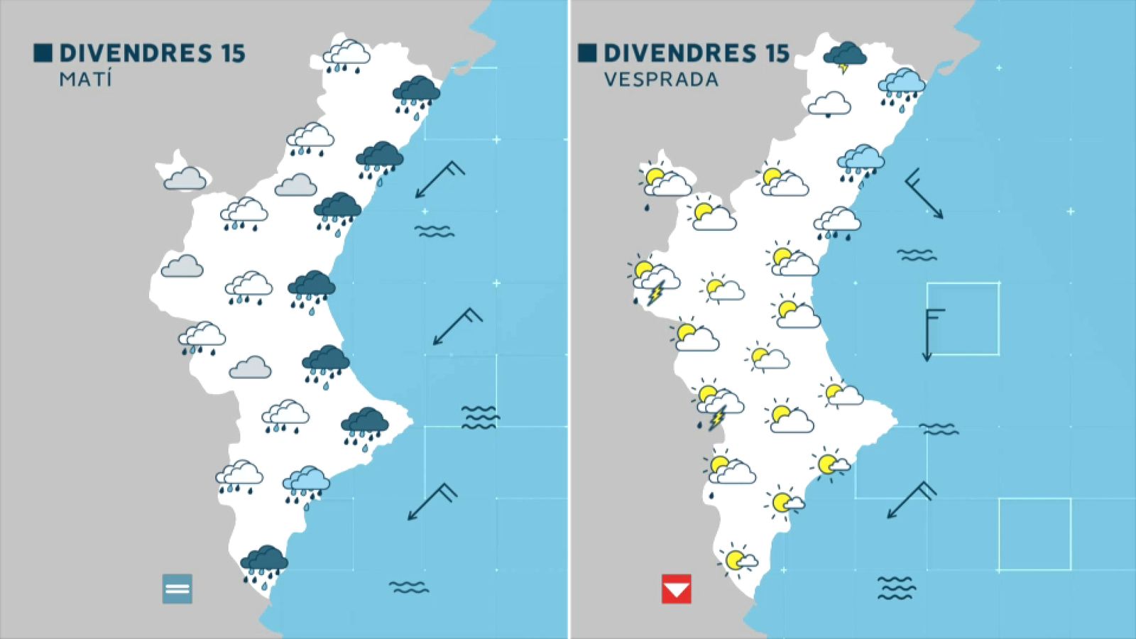Previsió meteorològica per a divendres