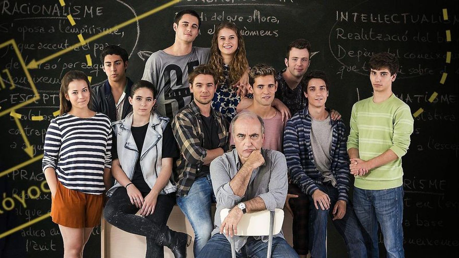 Merlí i el seu alumnat de l'institut Àngel Guimerà