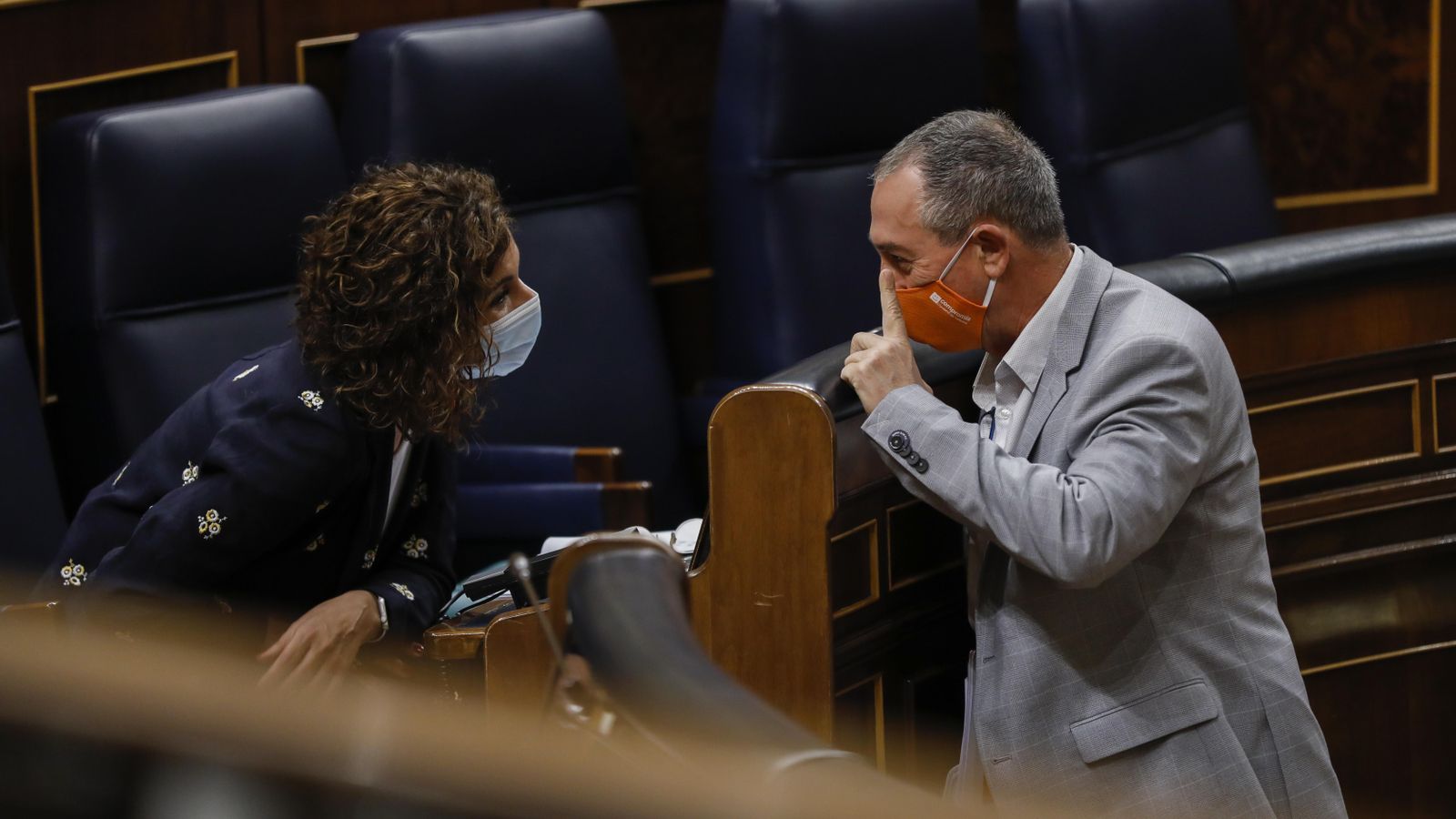 La ministra d'Hisenda, María Jesús Montero, i el diputat de Compromís en el Congrés, Joan Baldoví La ministra d'Hisenda, María Jesús Montero i el diputat de Compromís en el Congrés, Joan Baldoví