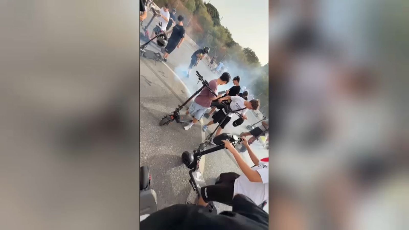 En la imatge, concentracions de patinets a València