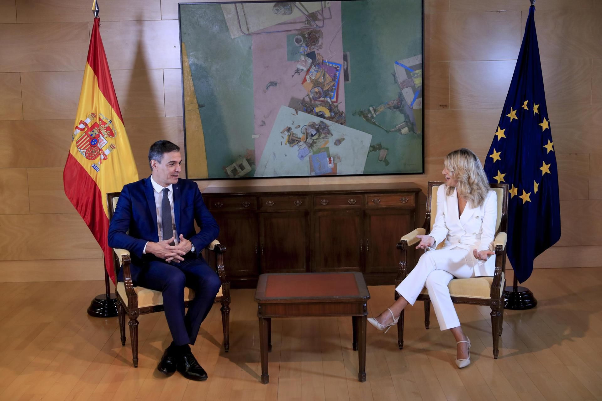 Pedro Sánchez i Yolanda Díaz, reunits aquest dimecres