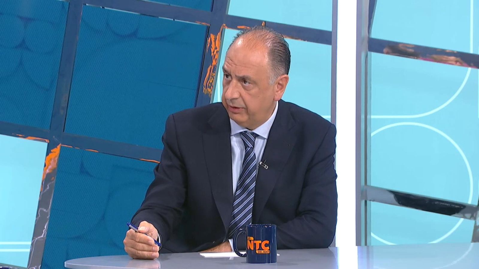 El conseller Valderrama, este dimarts al plató de 'Les notícies del matí'