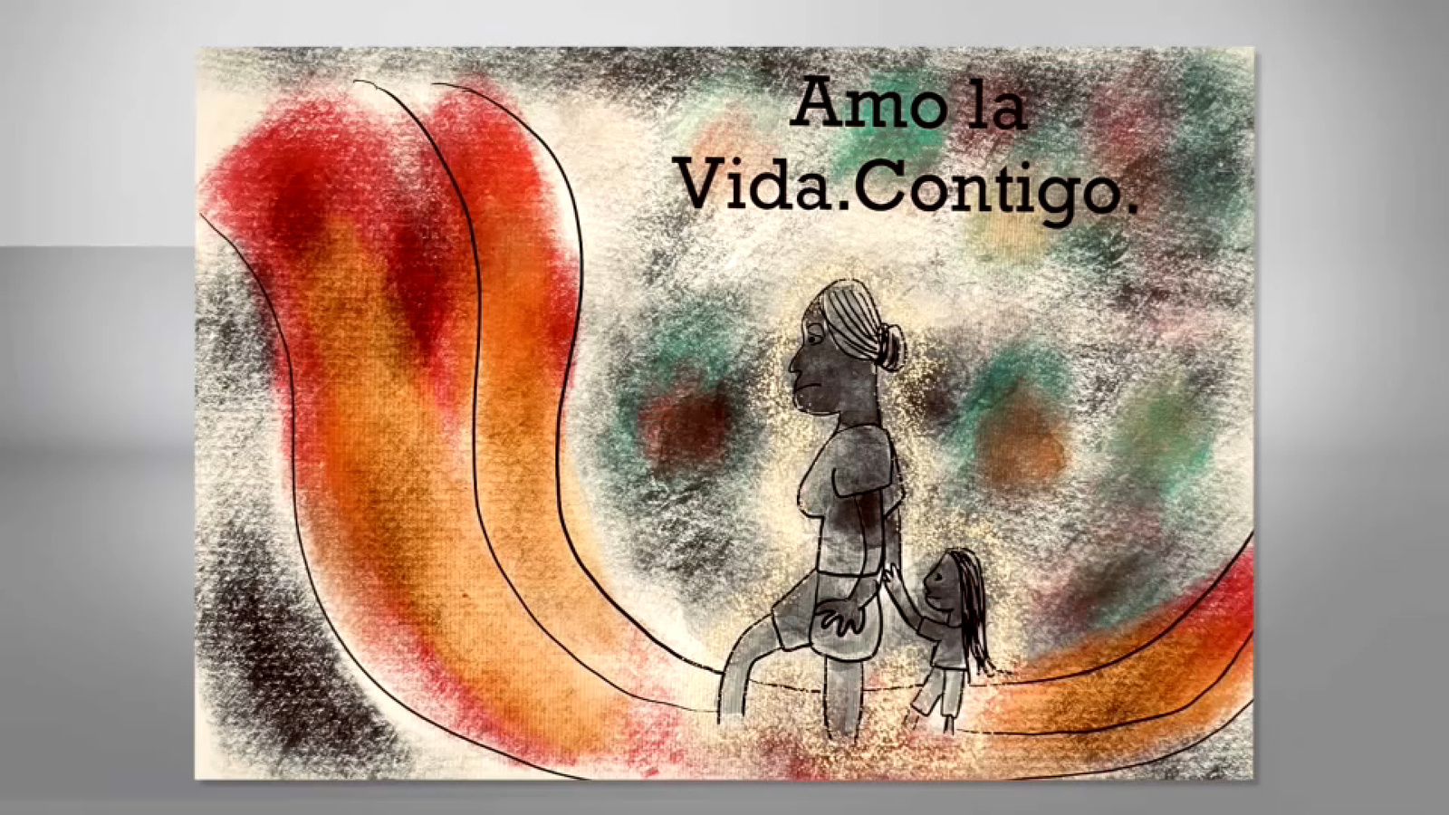 Il·lustració d'Isabel de l'incendi que va viure al tren amb els fills