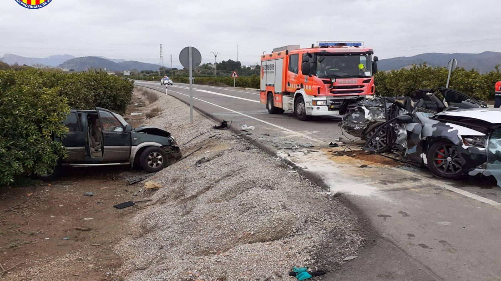 Imatge de l'accident a Sagunt
