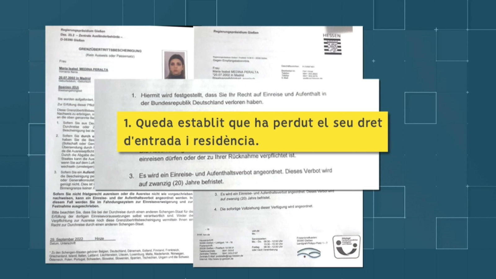 Alemanya prohibeix l'entrada al país a Isabel Peralta