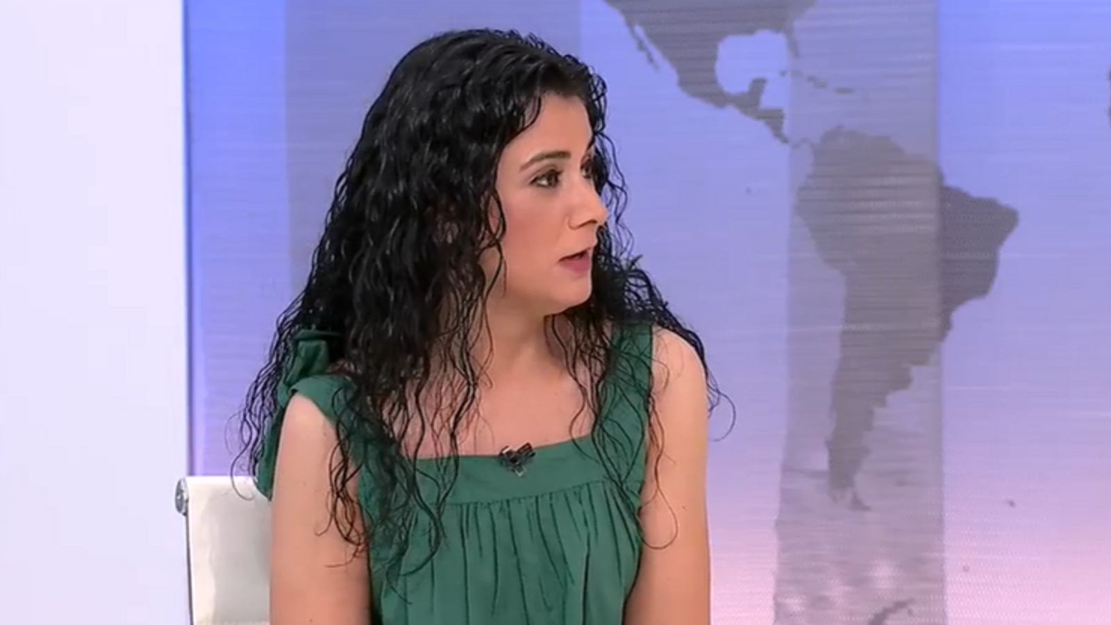 Ana García, aquest dilluns, en Les notícies del matí