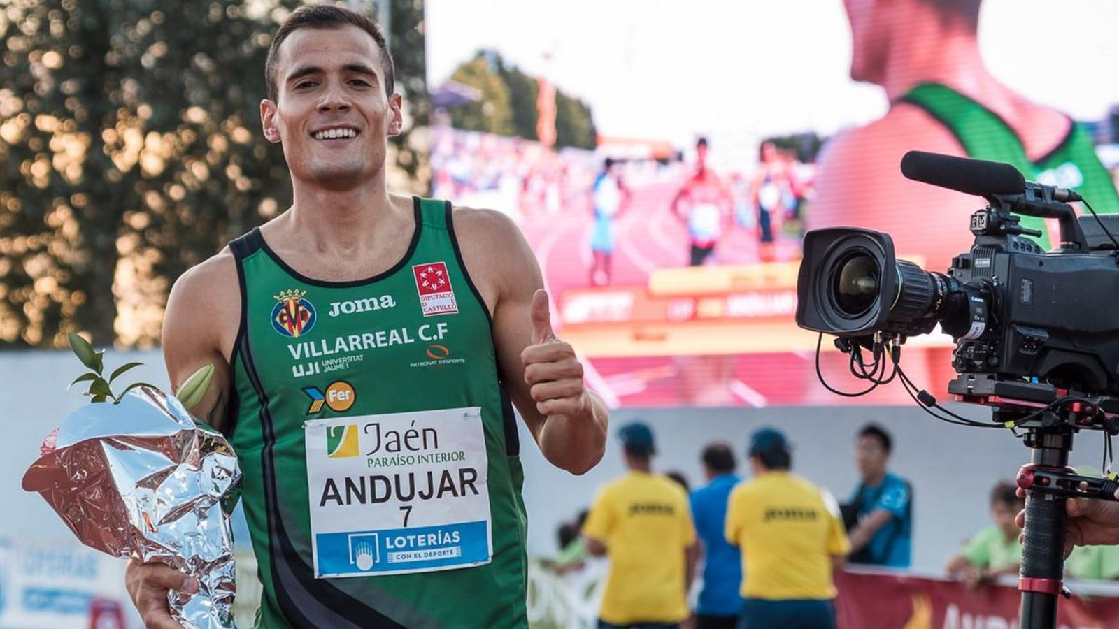 Daniel Andújar, guanyador de la carrera de 800m del Meeting de Jaén