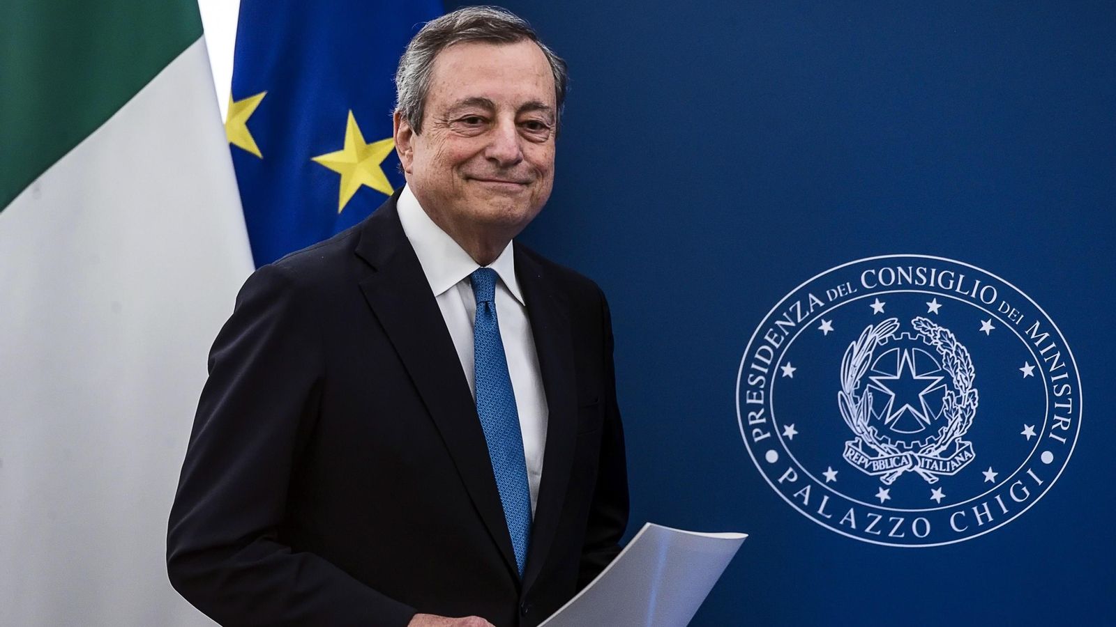 El primer ministre italià, Mario Draghi, en una imatge d'arxiu El primer ministre italià, Mario Draghi, en una imatge d'arxiu