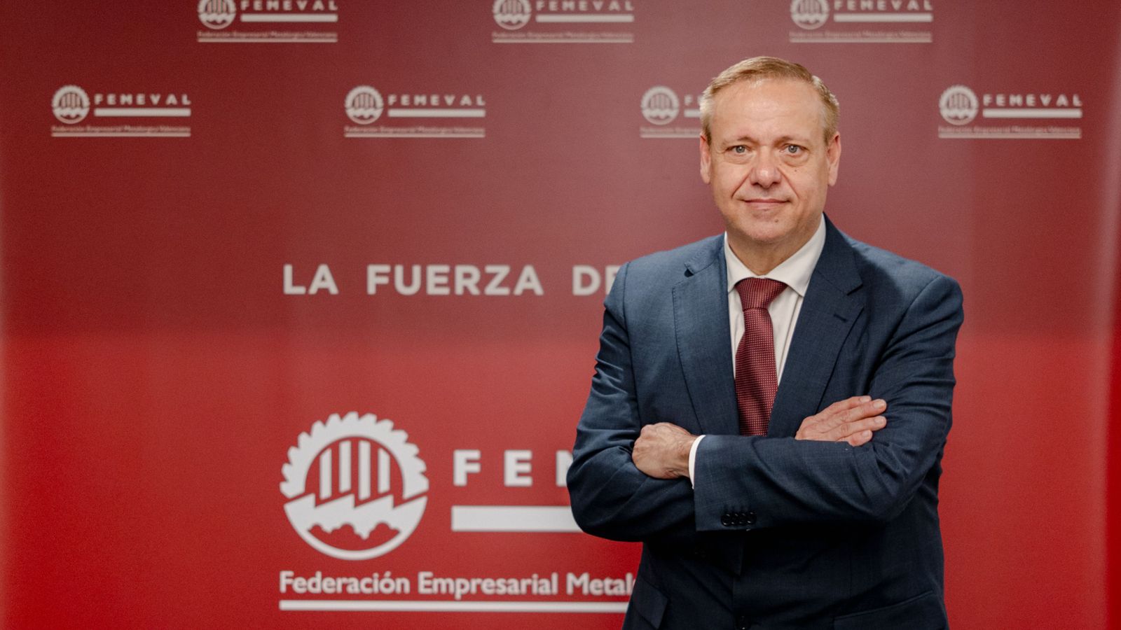El nou president de la Federació Empresarial Metal·lúrgica Valenciana (Femeval), Francisco Alonso, durant la compareixença d'este dijous