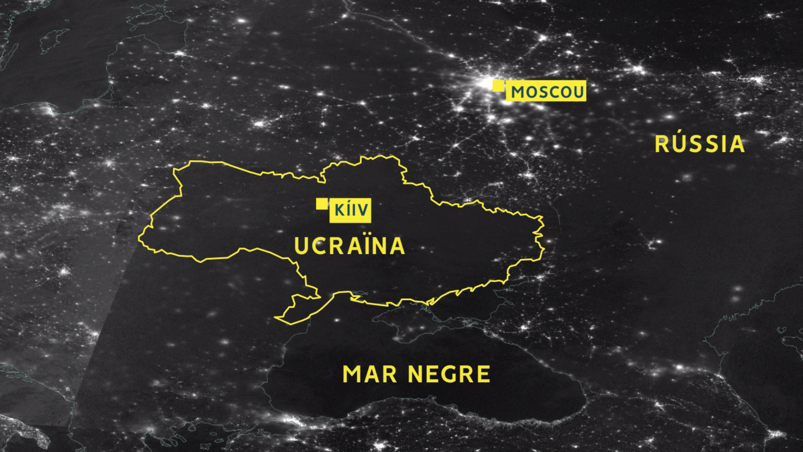 Ucraïna, vista des de l'espai aquest dijous de matinada Ucraïna, vista des de l'espai aquest dijous de matinada