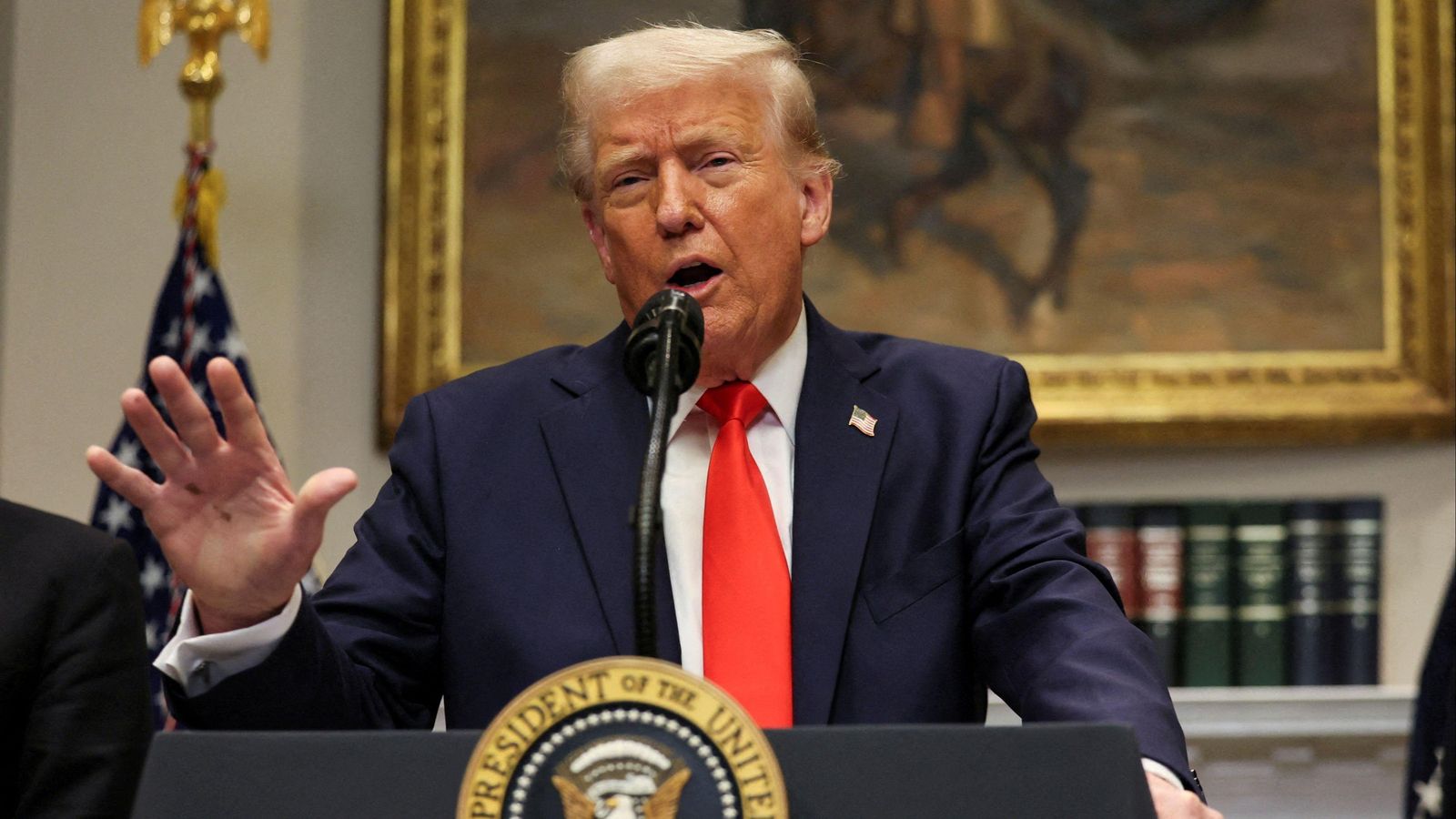 Trump, en una compareixeça a la Casa Blanca este dilluns