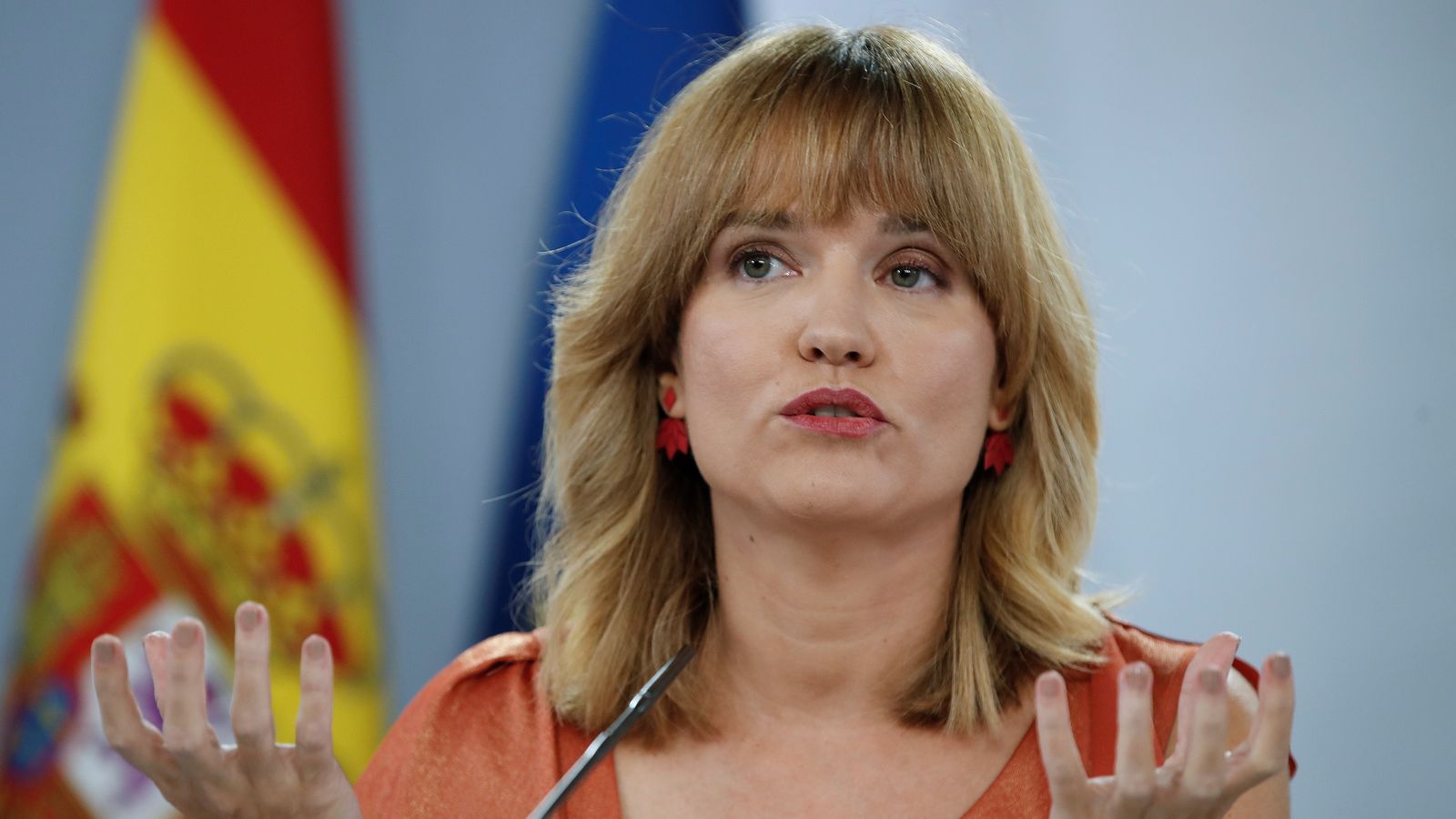 La ministra d'Educació i Formació Professional, Pilar Alegría, després a la reunió del Consell de Ministres celebrada aquest dimarts en Moncloa . EFE/Javier Lizón