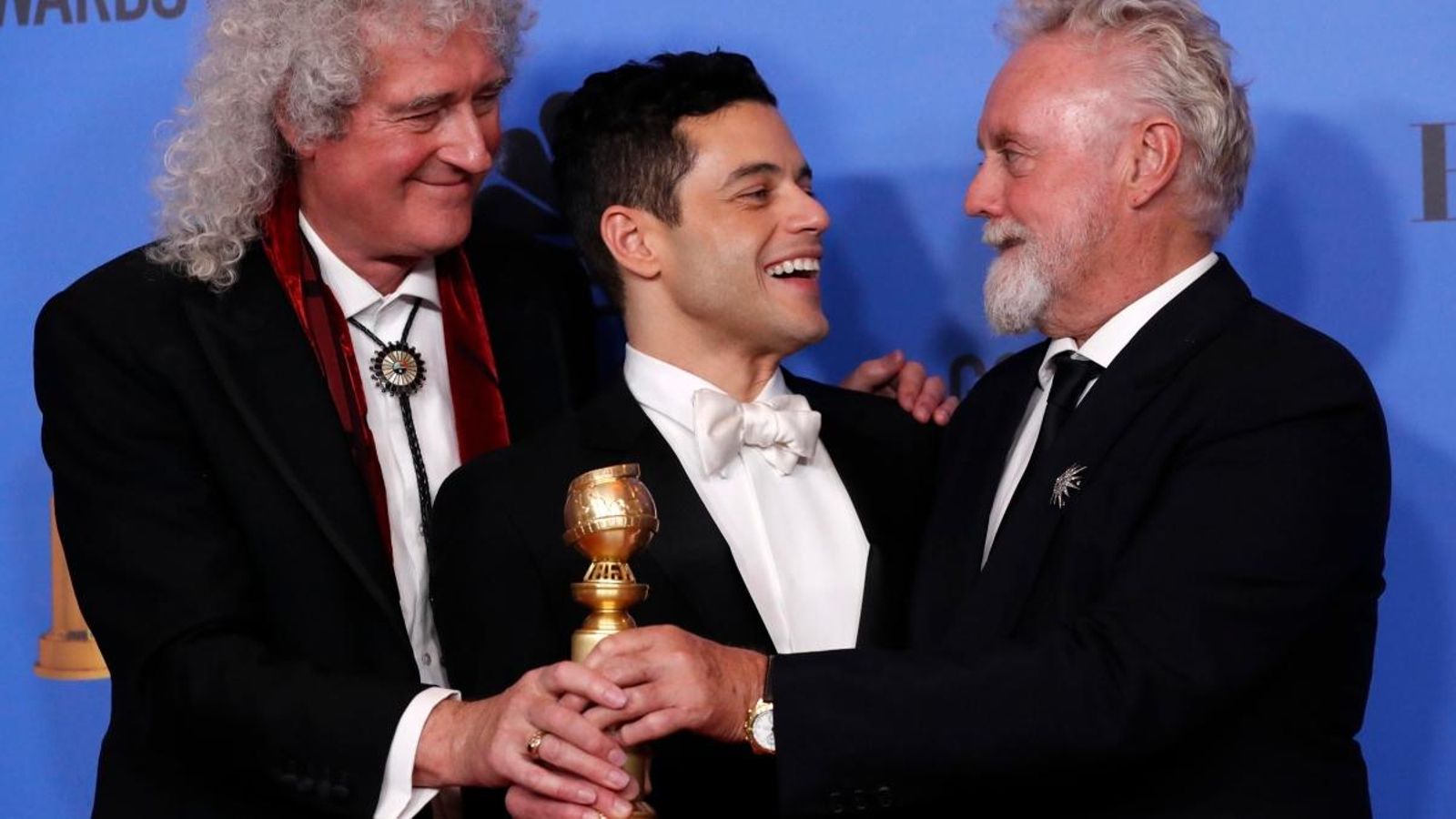 Els actors de 'Bohemian Rhapsody' durant la gala de premis