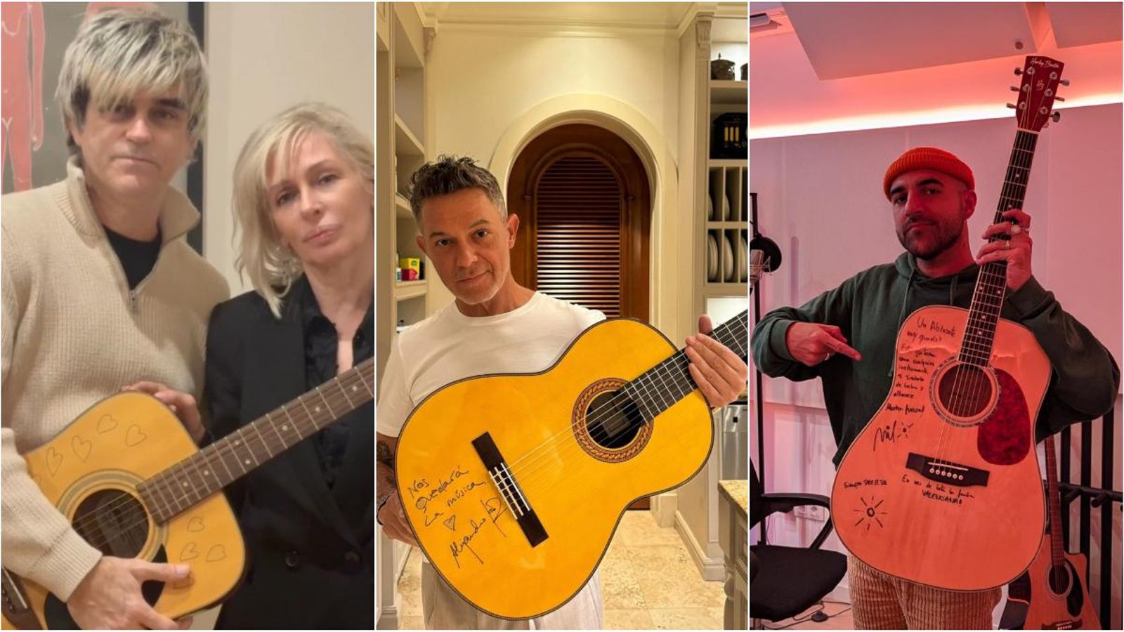 Alejandro Sanz, Nebulossa i Nil Moliner amb les seues guitarres