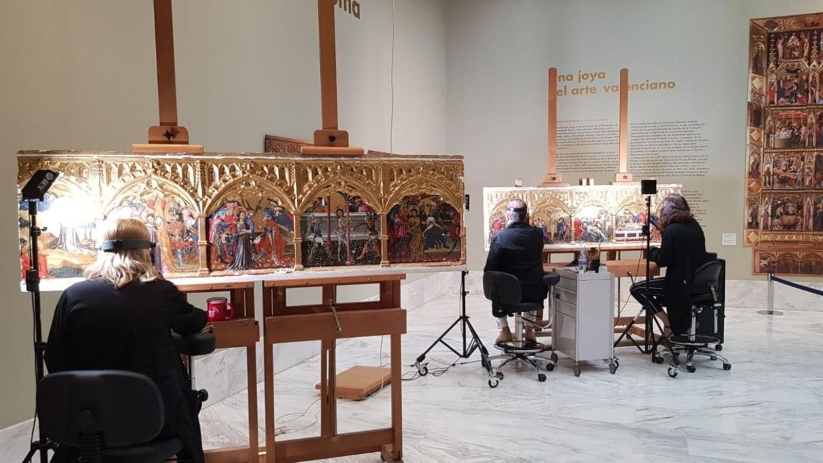 Treballs de restauració de la predel·la, en una imatge d'arxiu