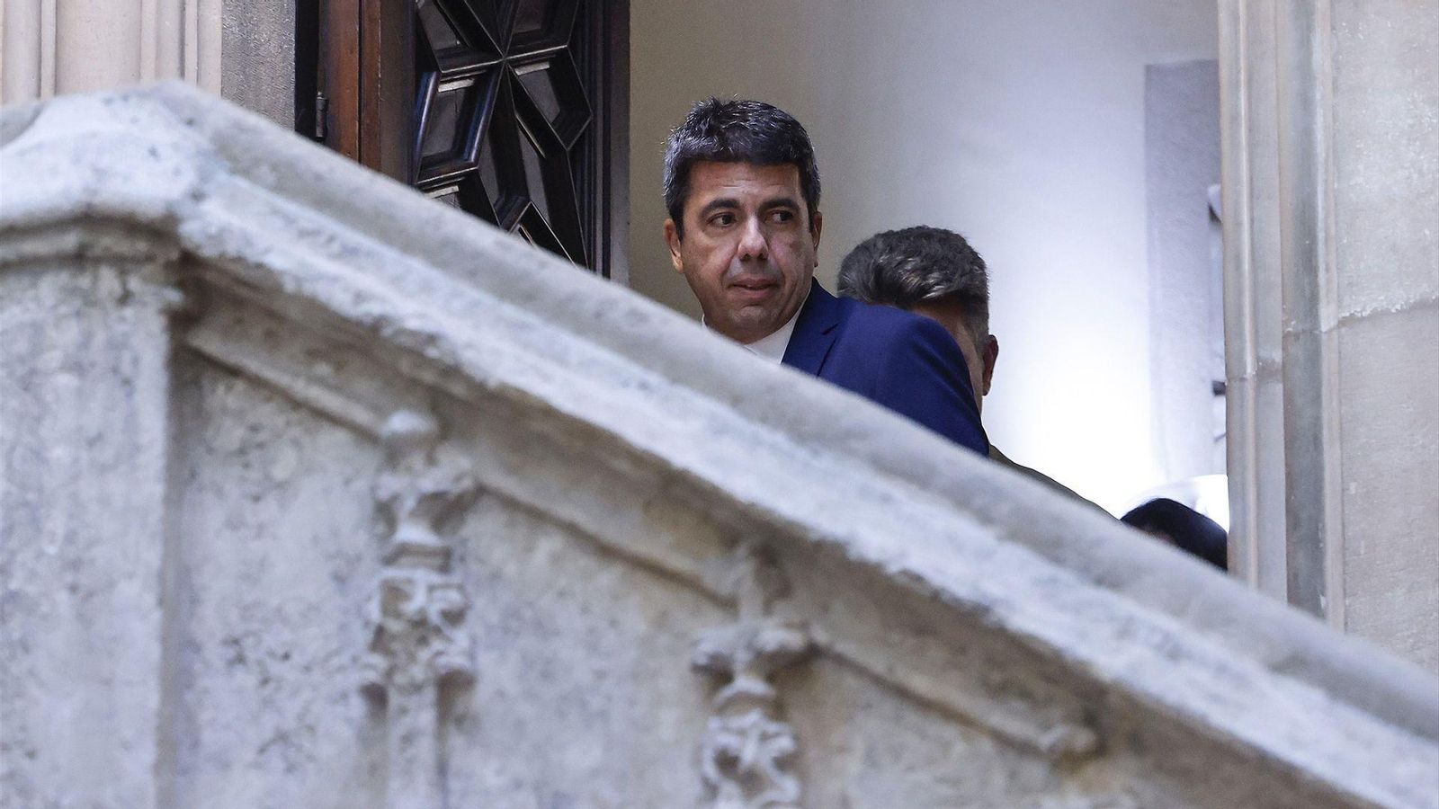 El president de la Generalitat en funcions, Carlos Mazón, el dia de la declaració institucional en què va anunciar la dimissió