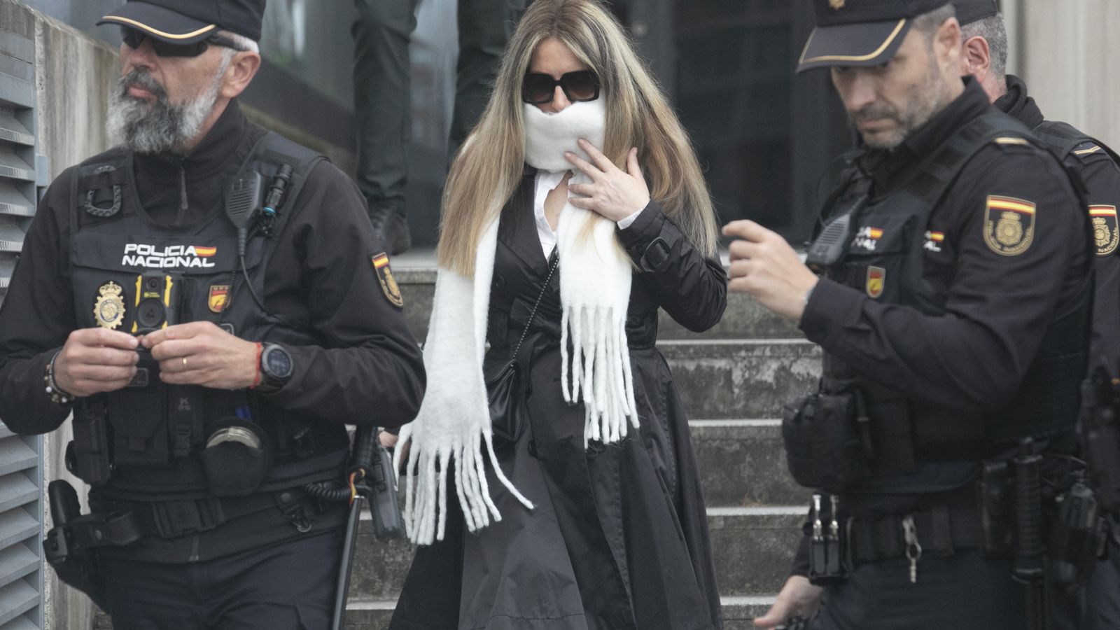 Claudia Montes, a la seua eixida dels jutjats de Gijón, on ha declarat