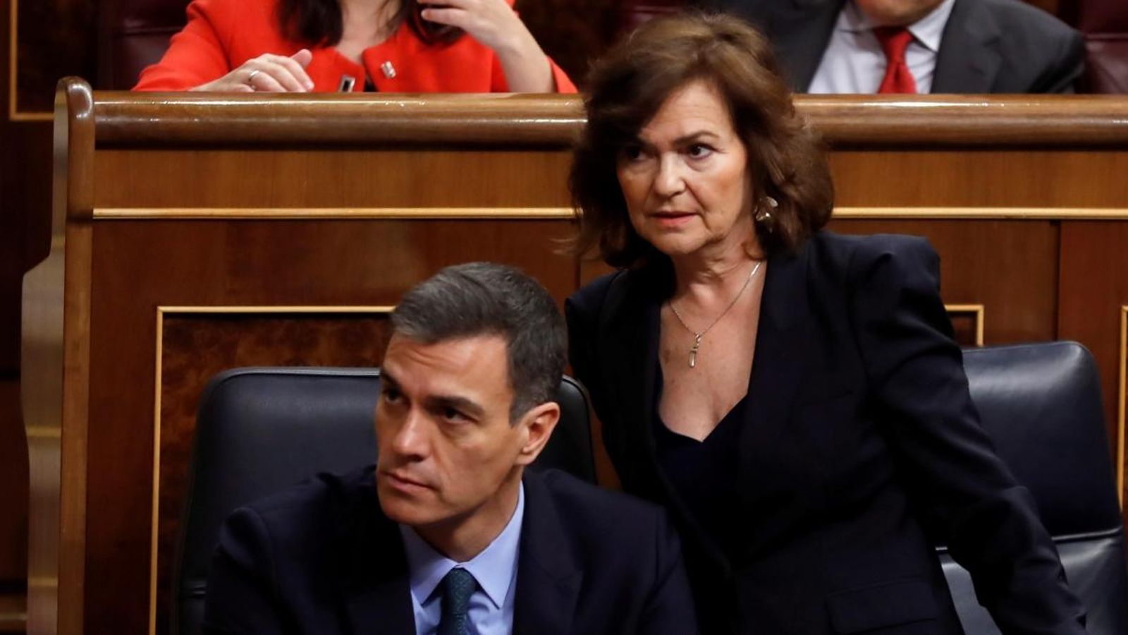 Pedro Sánchez i Carmen Calvo, aquest dimecres al Congrés