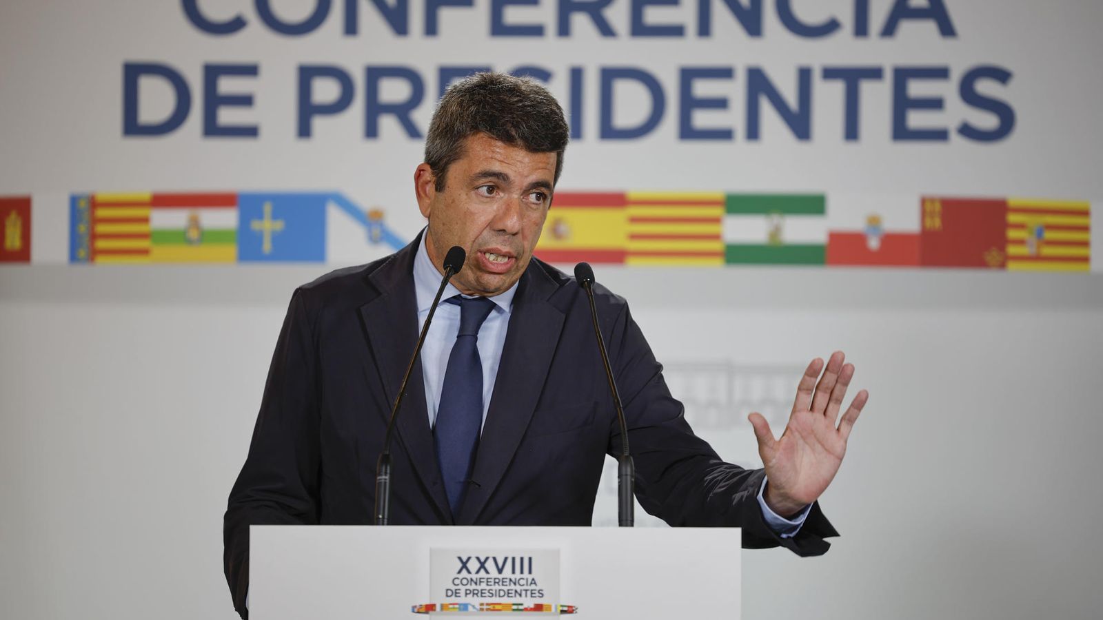 El cap del Consell compareix en roda de premsa en finalitzar la Conferència de Presidents celebrada este divendres a Barcelona