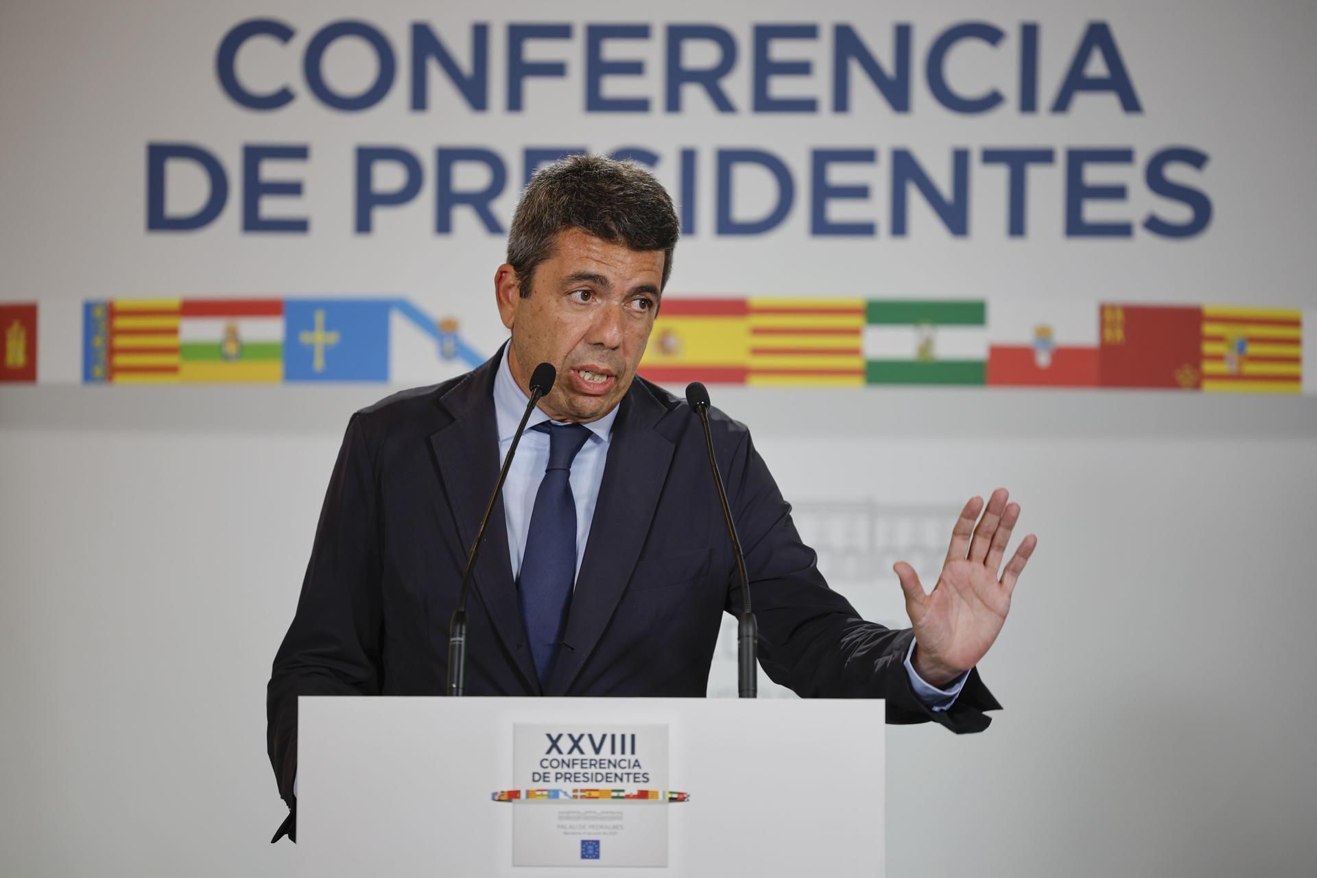 El cap del Consell compareix en roda de premsa en finalitzar la Conferència de Presidents celebrada este divendres a Barcelona