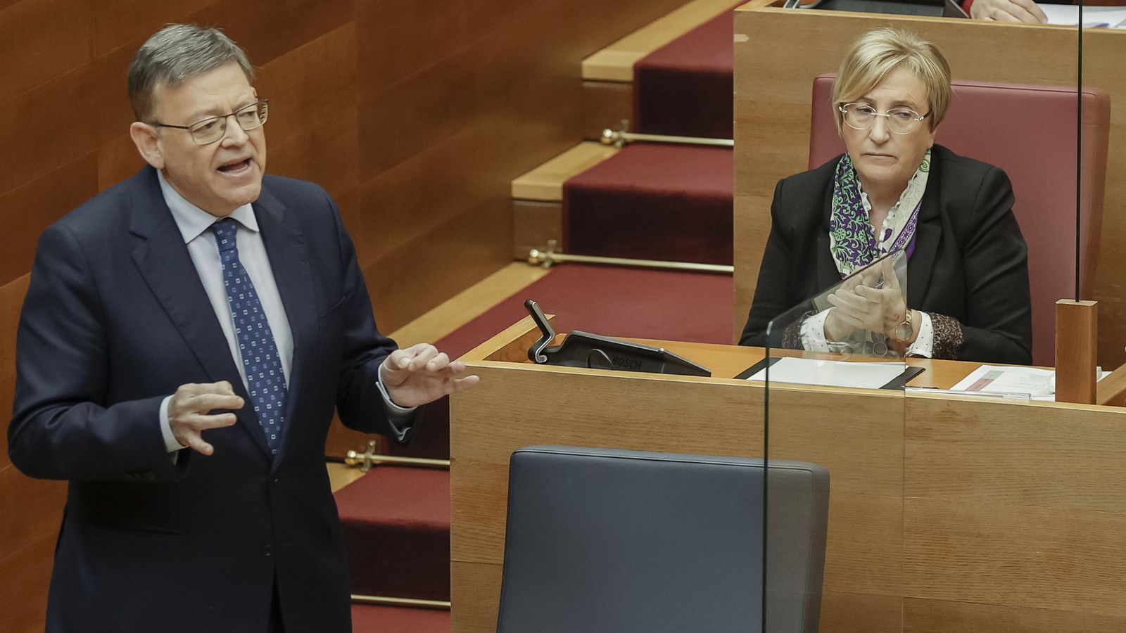 Puig, aquest dijous durant la sessió de control en les Corts