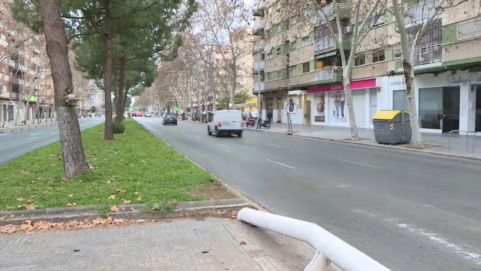 Punt de l'accident en l'avinguda General Avilés de València