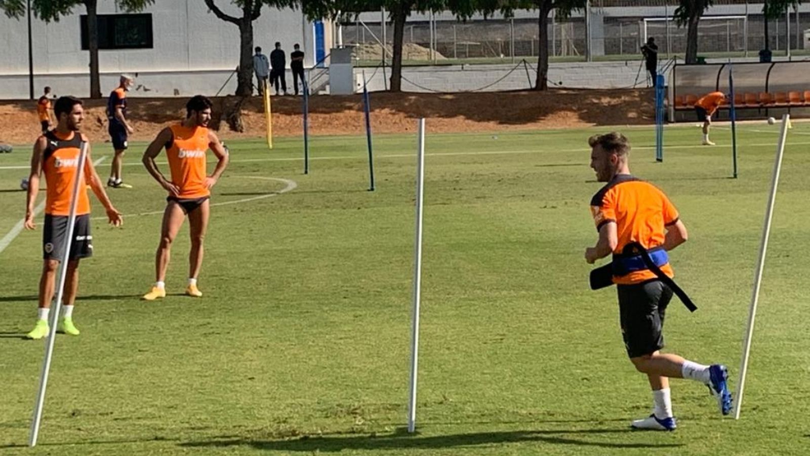 Entrenament del València aquest matí a Paterna.