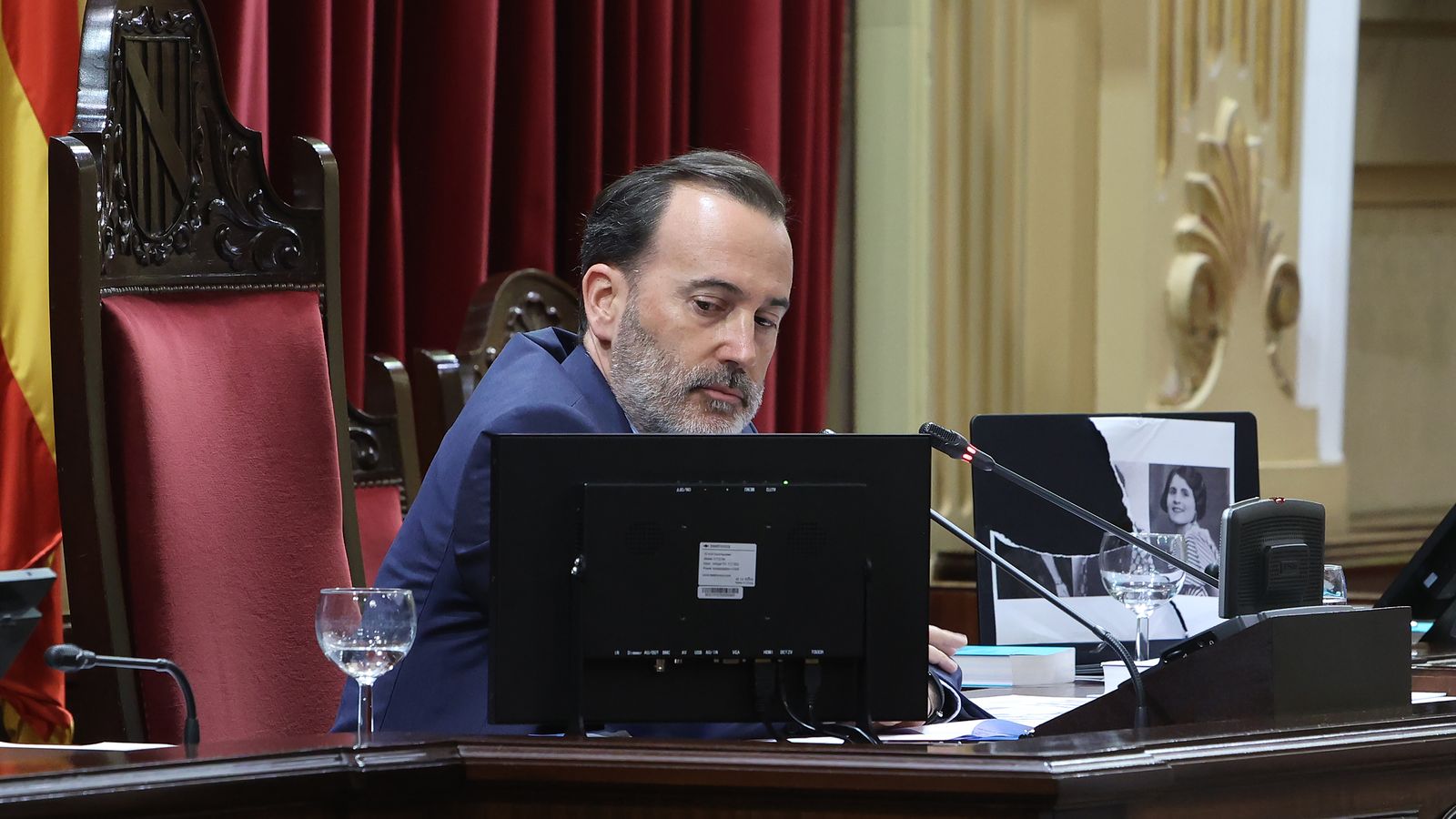 Le Senne en el plenari del parlament balear on van ocórrer els fets