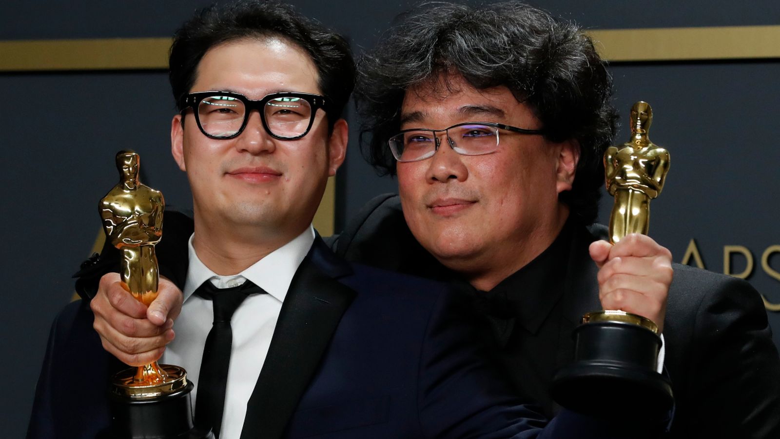 L'equip de direcció de 'Paràsits', guanyadora de l'Oscar a millor pel·lícula de 2020