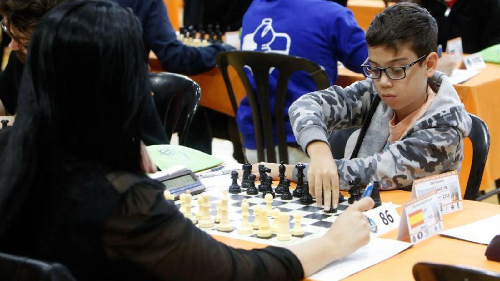 Faustino Oro, durant el torneig a Sant Vicent del Raspeig