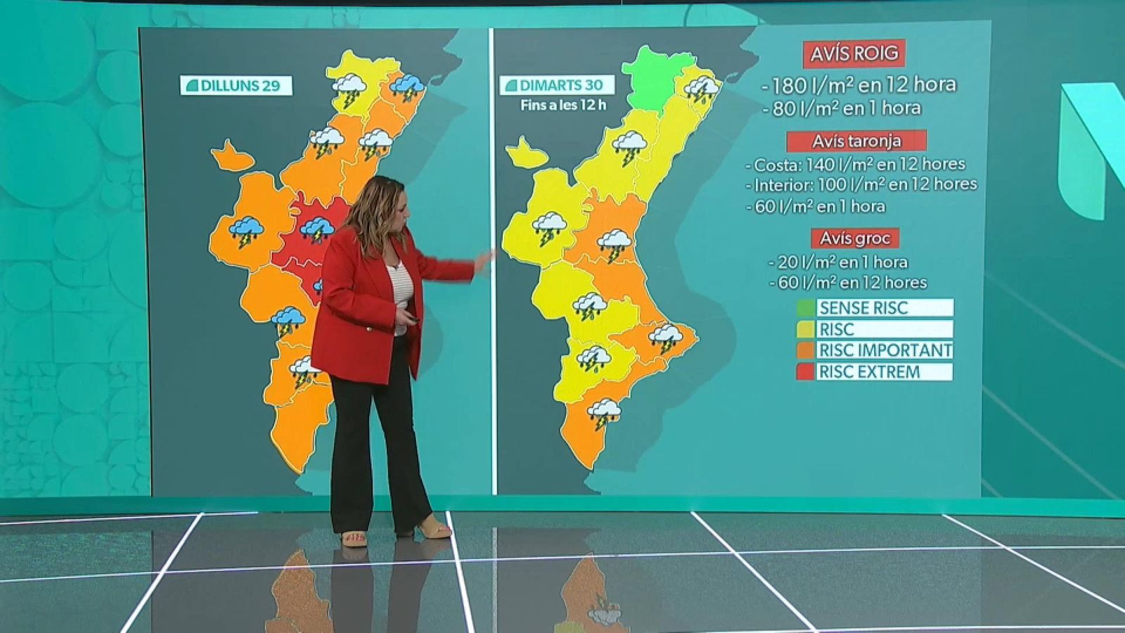 Previsió de l'oratge per a esta vesprada i demà