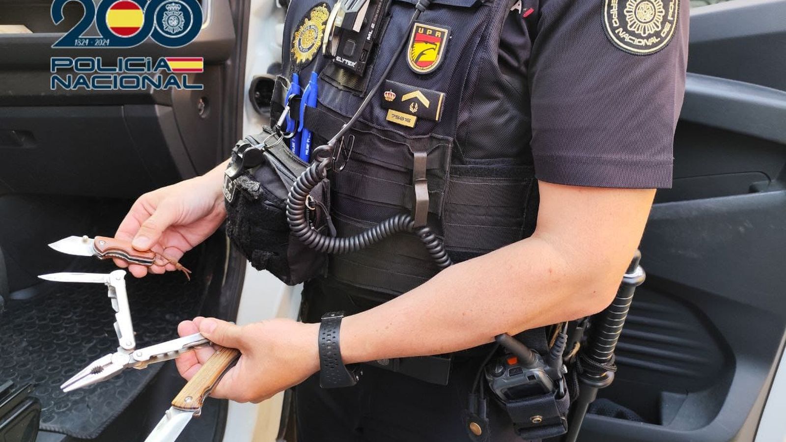 Foto de la intervenció policial al barri dels Orriols, este dimecres