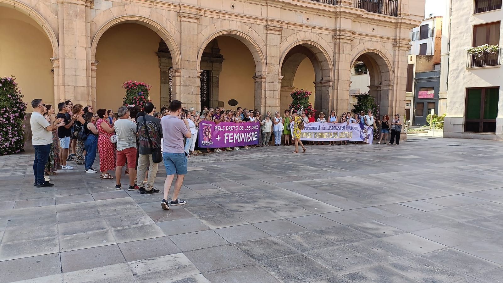 Manifestació en contra de la violència masclista a Castelló de la Plana