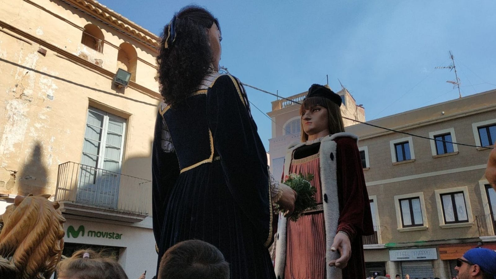 Els gegants del Vendrell durant la seua festa de benvinguda