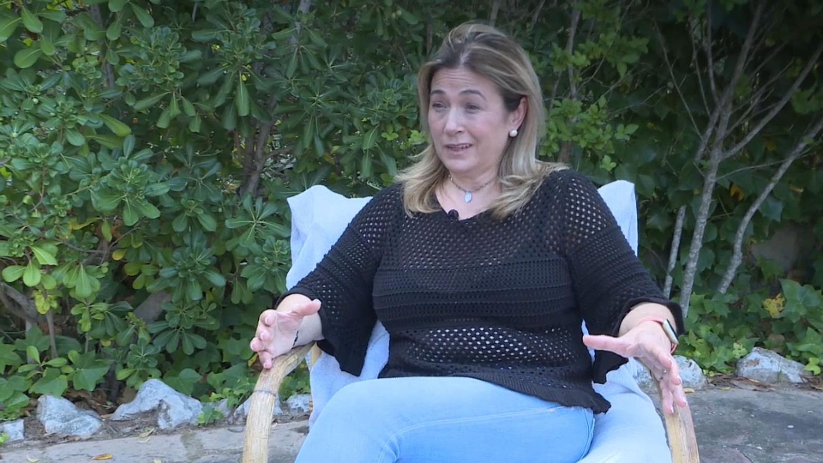 Marisol Burón, la mare de Marta Calvo, en un moment de l'entrevista
