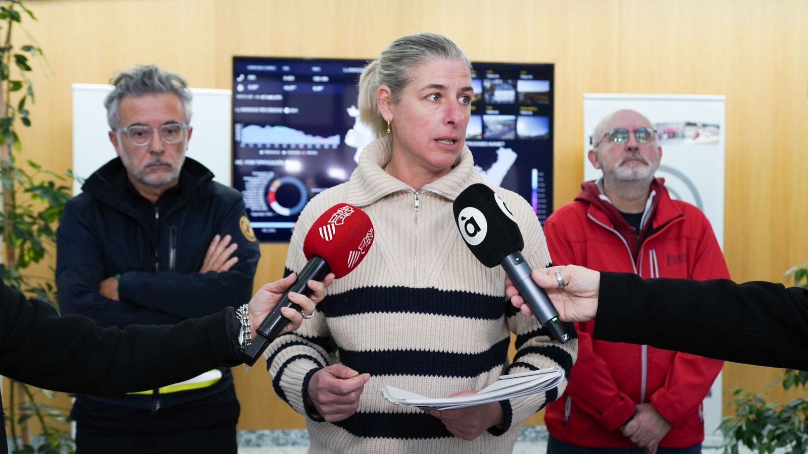 La secretària autonòmica de Seguretat i Emergències, Irene Rodríguez, atén els mitjans