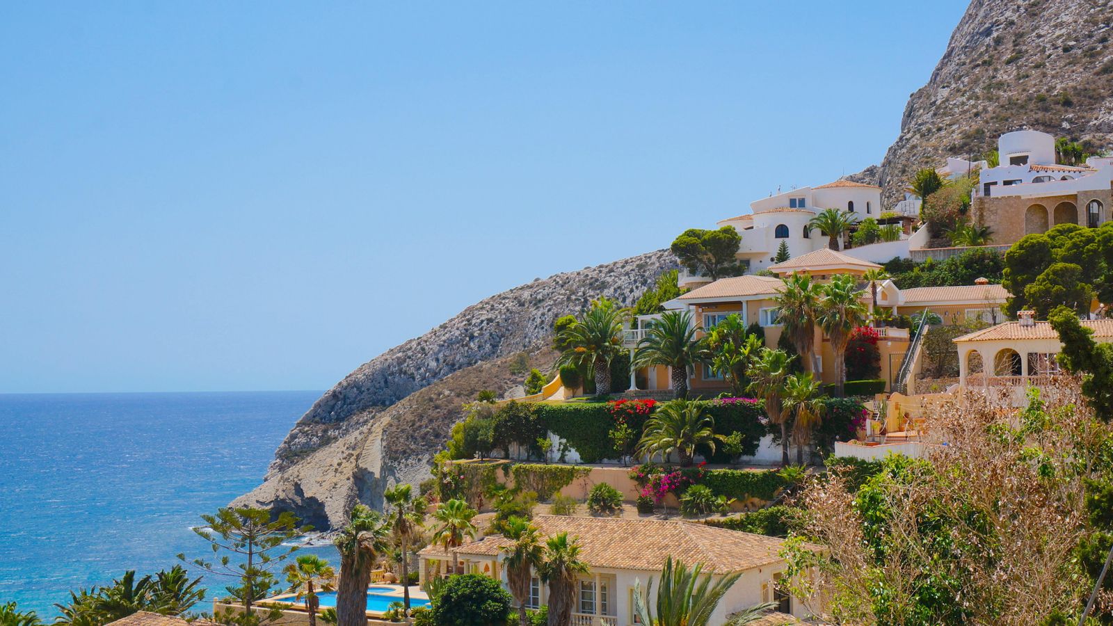 Imatge de Maryvilla, a Calp, on haurien caigut els escaladors