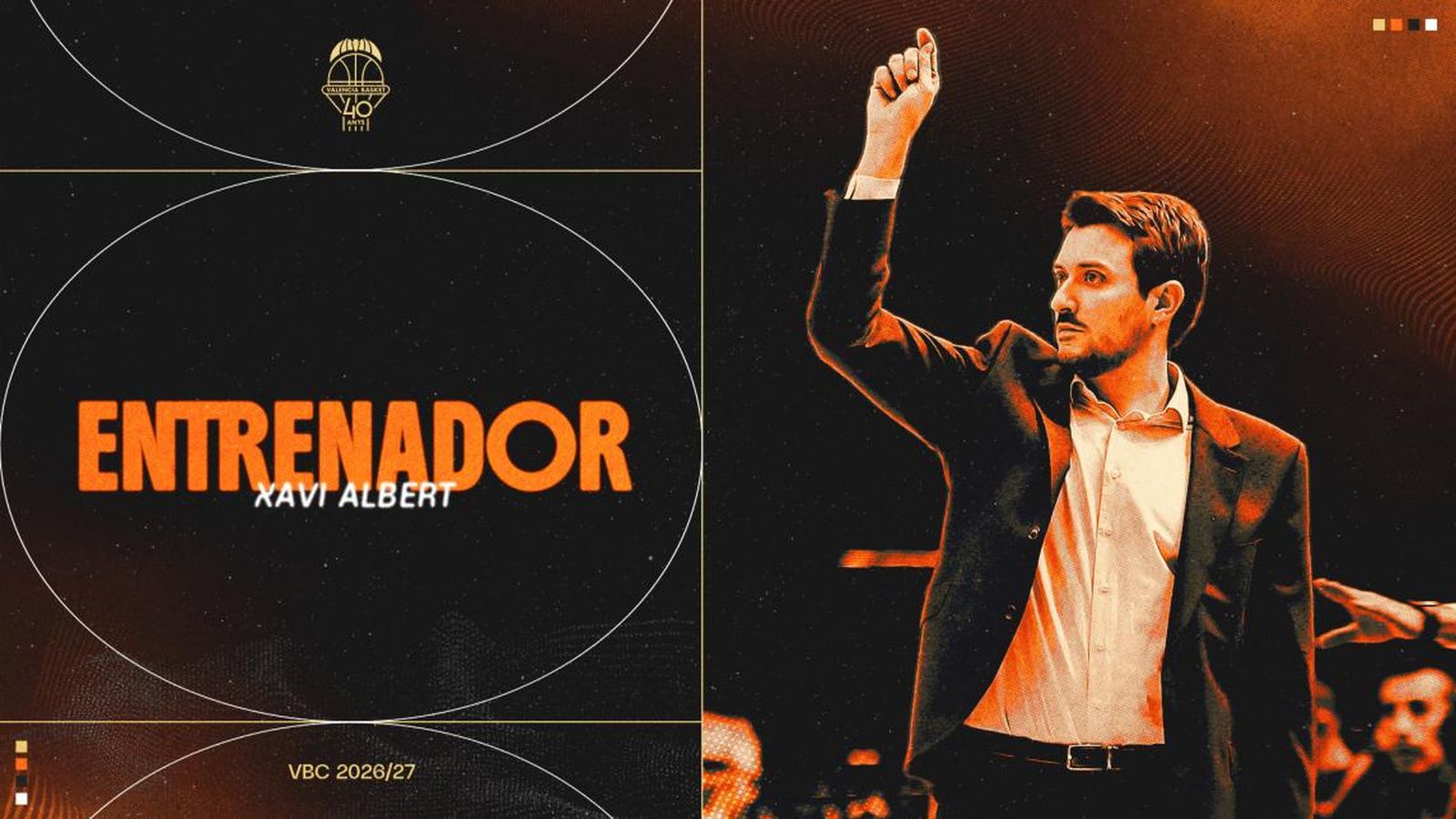 Xavi Albert, dirigint un partit del València Basket