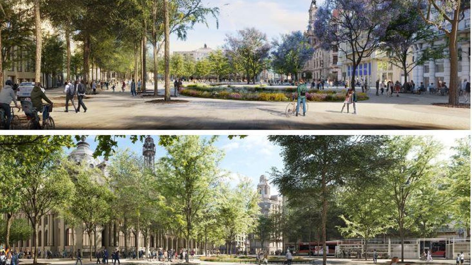 La proposta de Dosel Climático, amb diversos espais amb arbres La proposta de Dosel Climático, amb diversos espais amb arbres