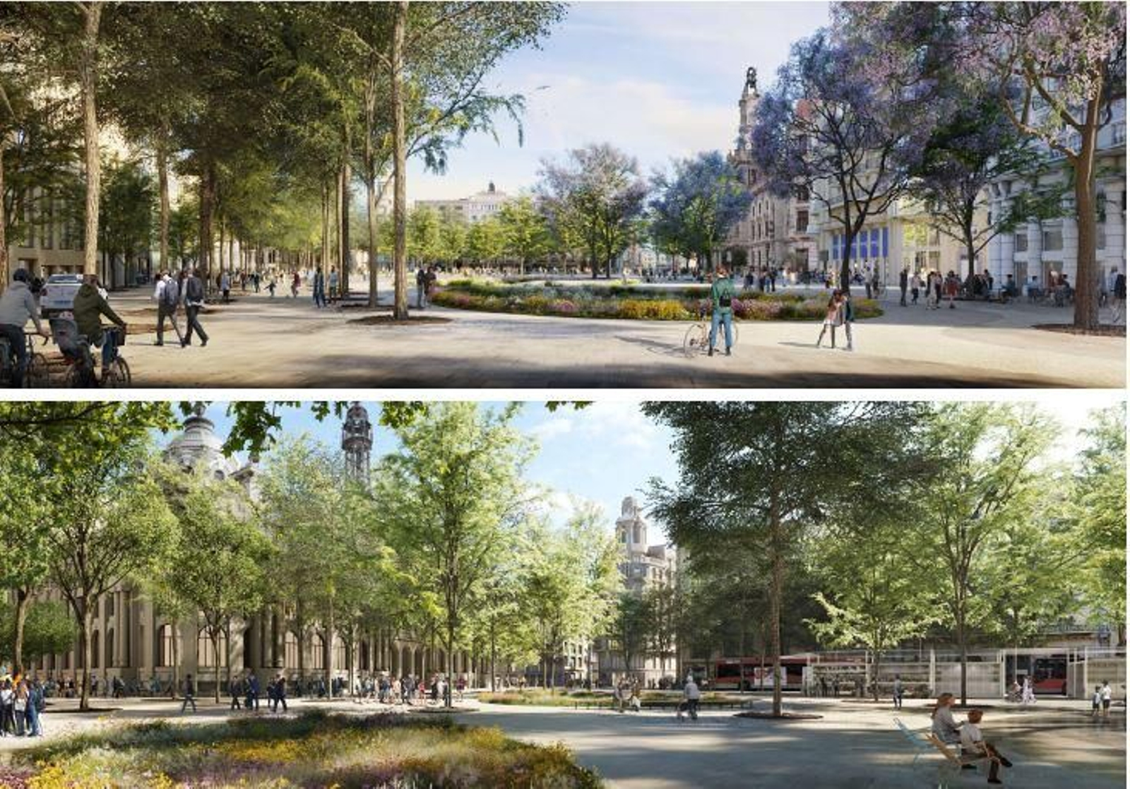 La proposta de Dosser climàtic, amb diversos espais amb arbres