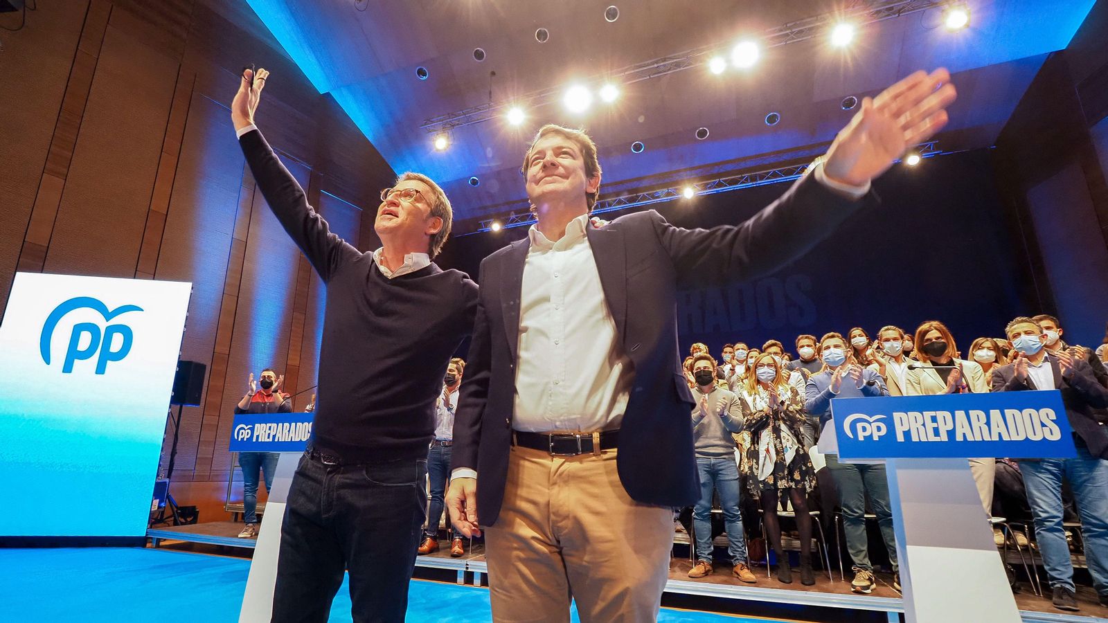 Feijóo i Mañueco en un acte del PP el passat març