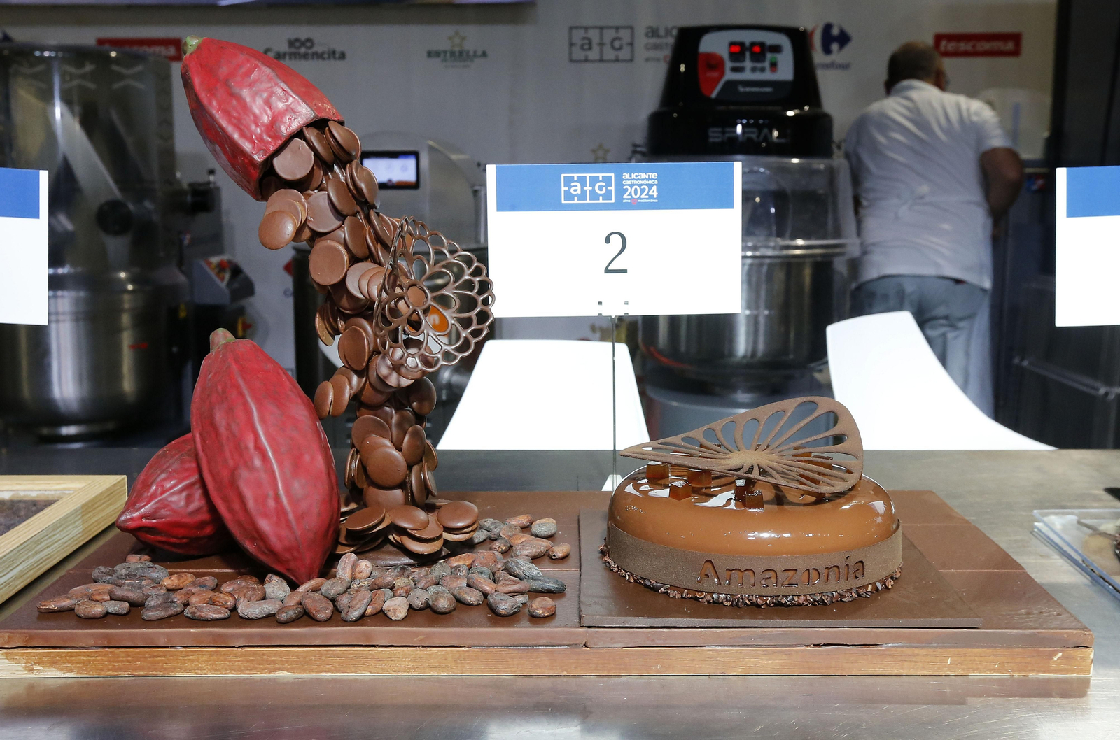 Pastís de xocolata guanyador, obra de Pachi Larrea