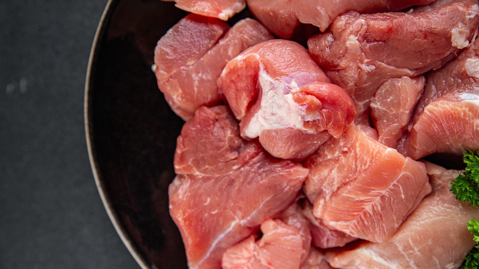 Carn de porc preparada per a cuinar