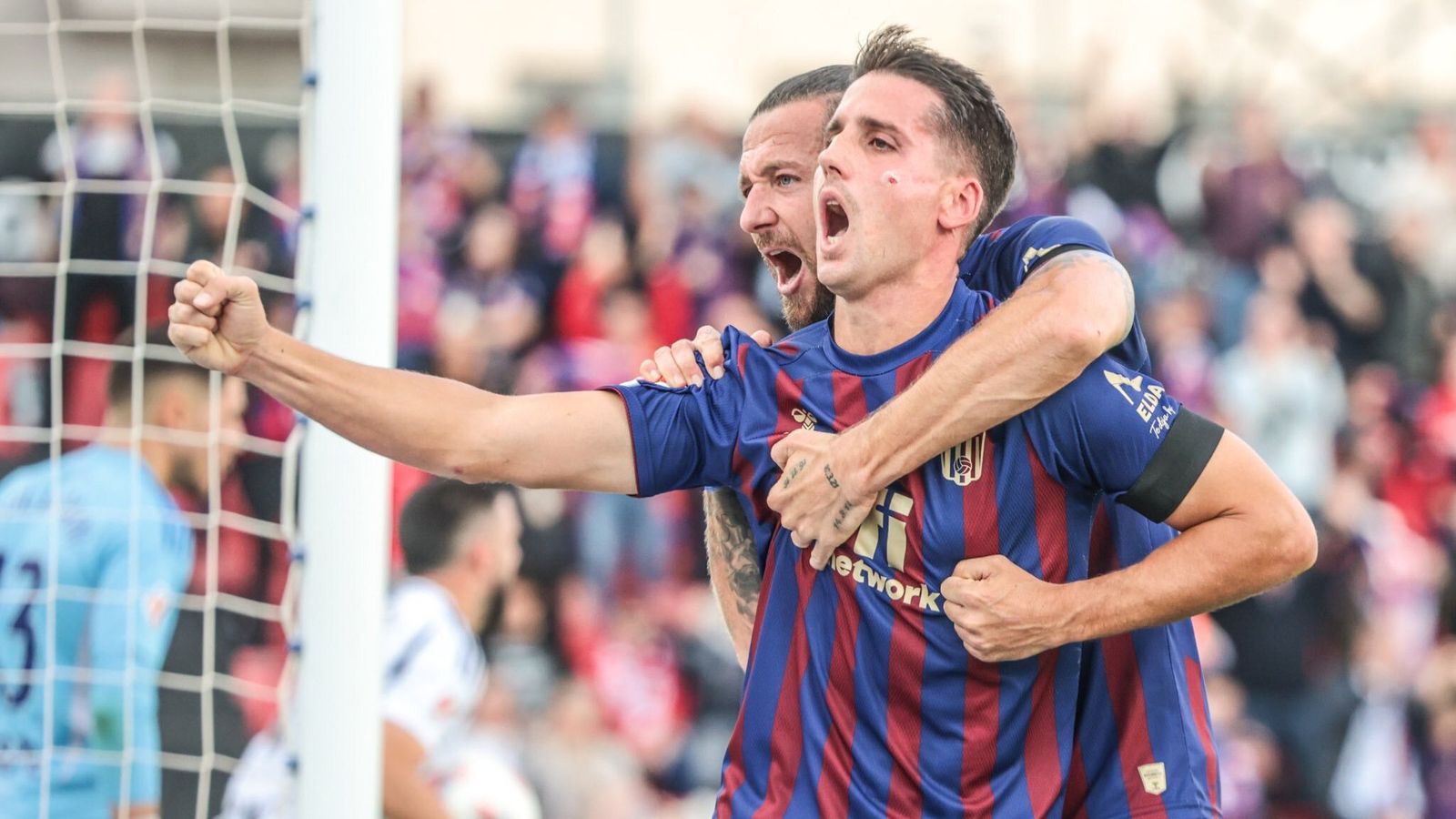 Juanto Ortuño celebra el gol
