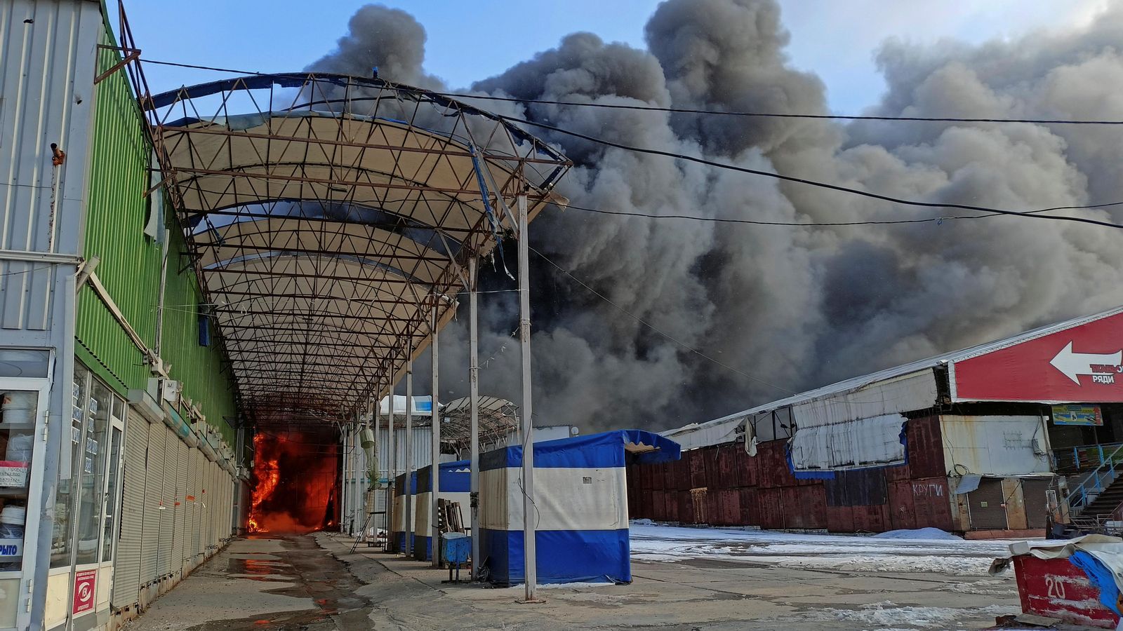 El mercat de Barabashovo, a Kharkov després de l'atac