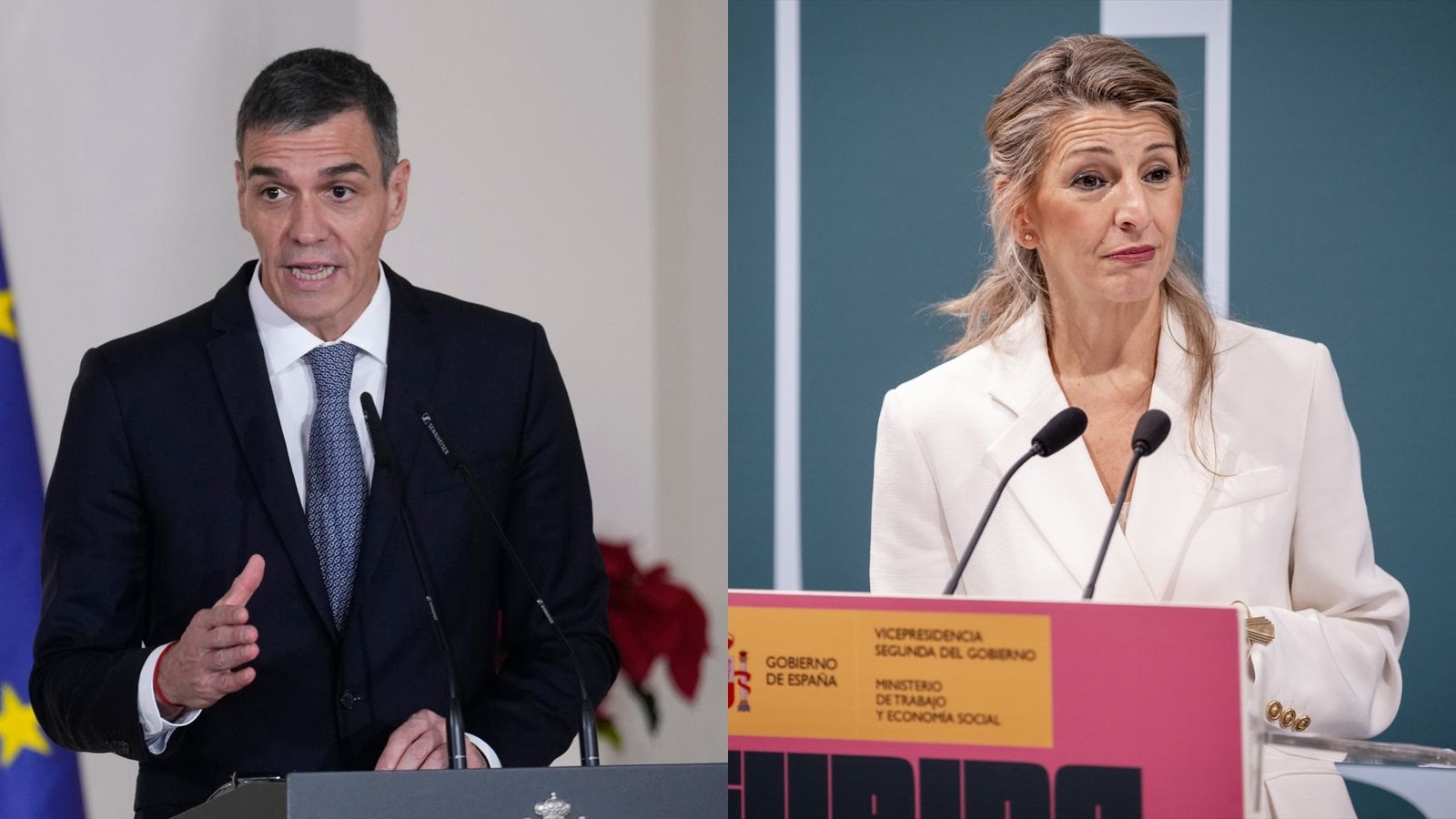 Pedro Sánchez i la vicepresidenta Yolanda Díaz