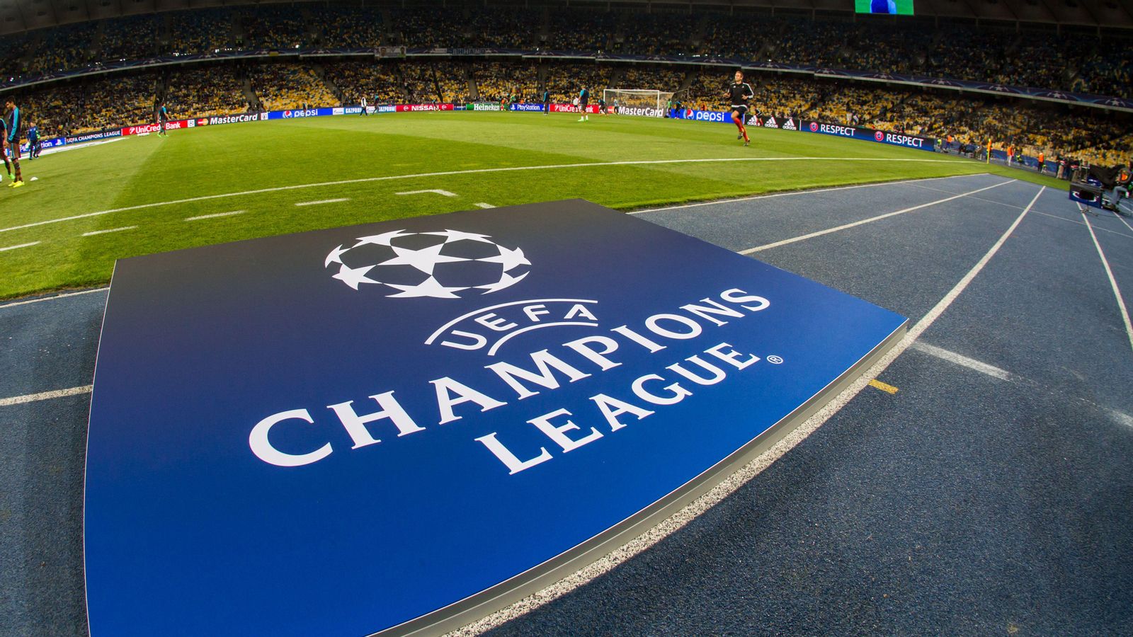 Imatge prèvia a un partit de Champions League