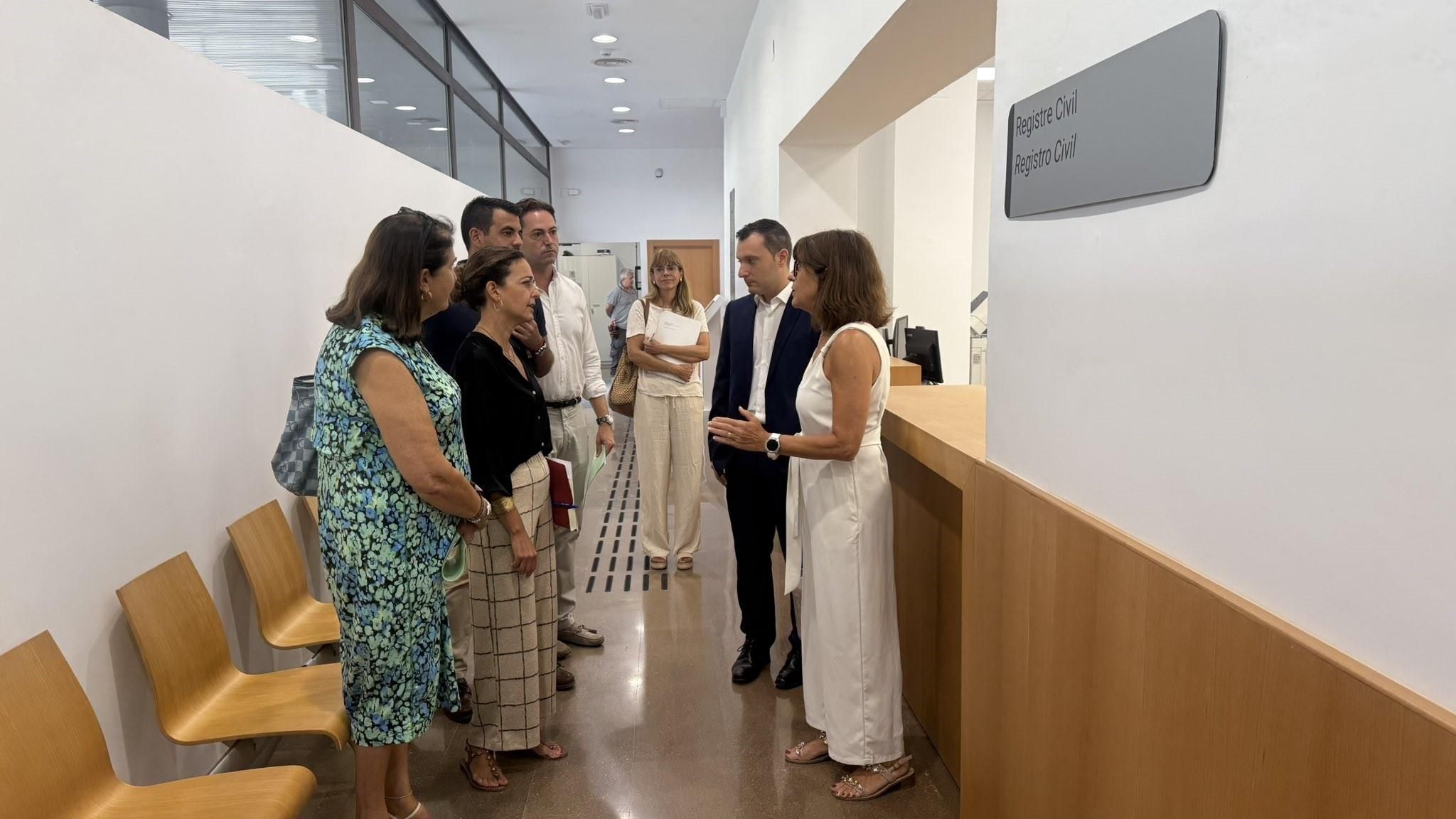 Un dels corredors de la nova seu judicial de Catarroja