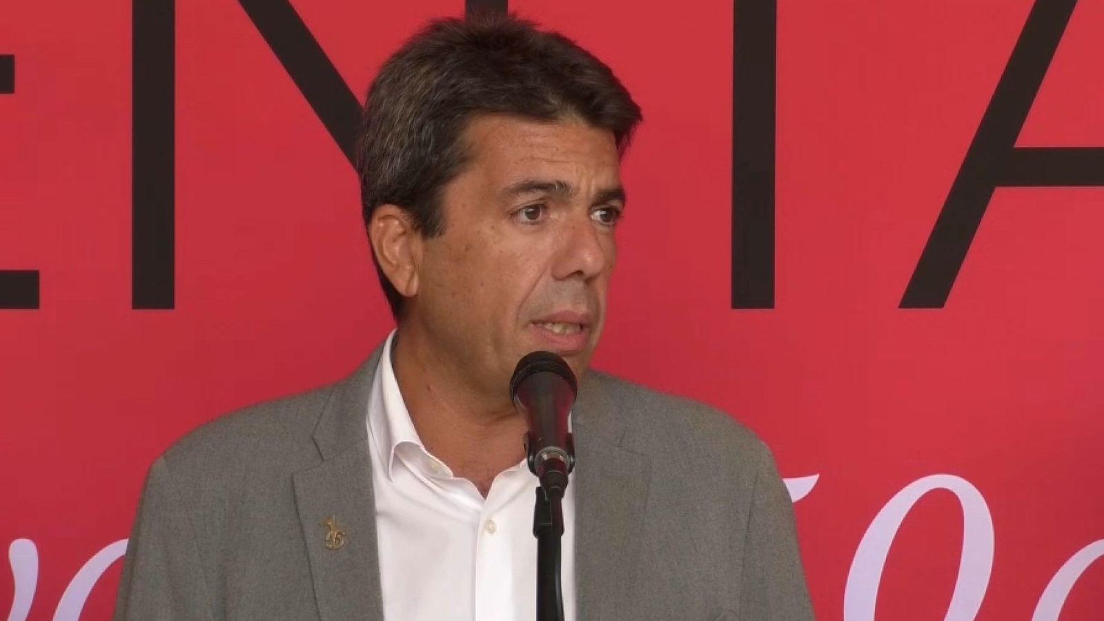 El president de la Generalitat quan ha fet les declaracions aquest dimecres, en la inauguració de la Fira de Cocentaina El president de la Generalitat quan ha fet les declaracions aquest dimecres, en la inauguració de la Fira de Cocentaina